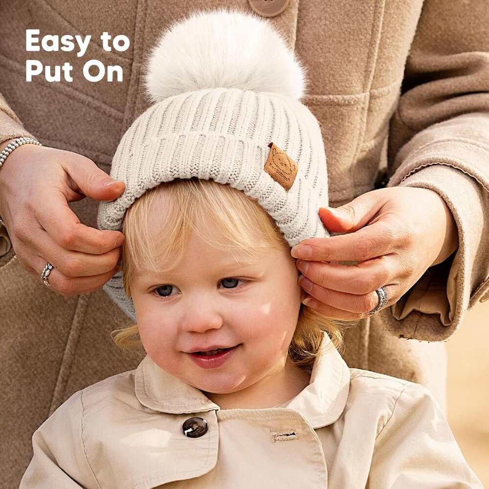 KeaBabies 2-Pack Baby Hats RustToddler, Boys, Girls 6-36 Months (Rust, M) - Picture 8 of 9